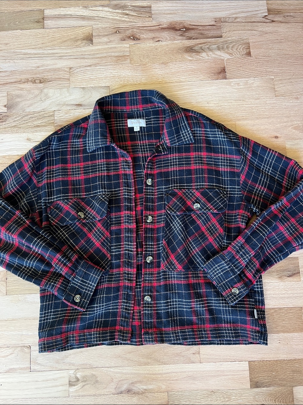 Brixton Black and Red Plaid Shirt Jacket